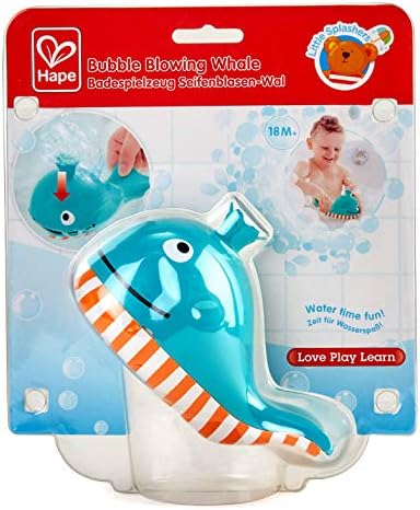 Hape בועת פיצוץ לוויתן | תינוק שפריץ צעצוע לאמבטיה זמן לשחק, כחול, L: 5.7 מ מ, רוחב: 3.5, H: 3.5 אינטש